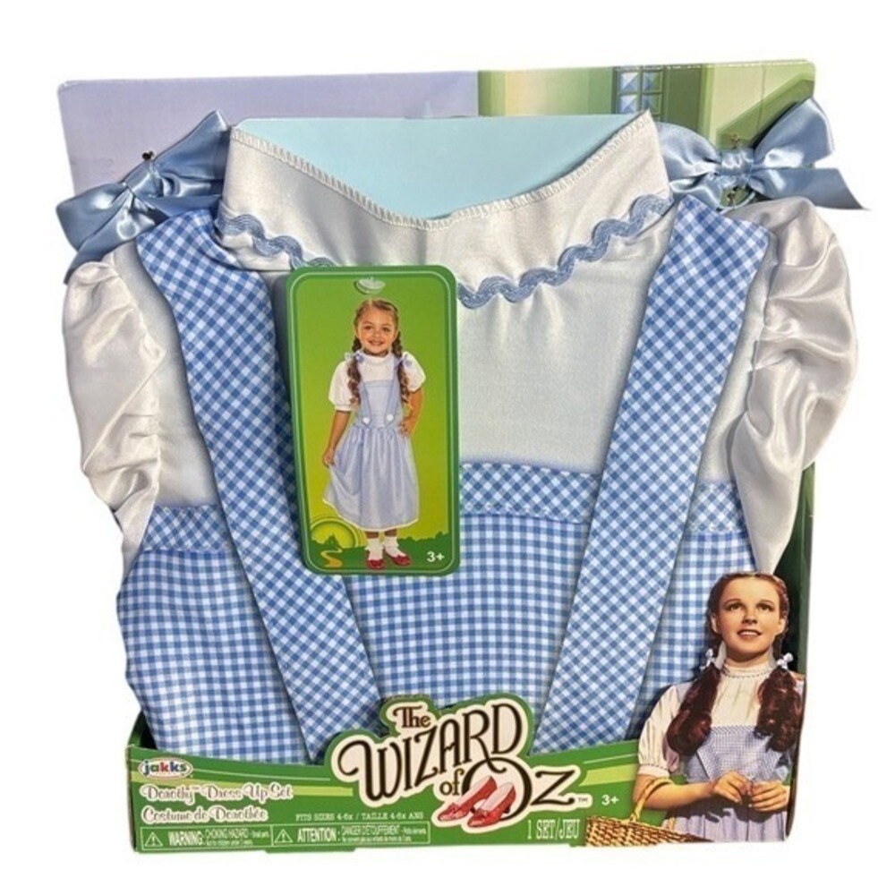 Jakks Pacific Kids Girls SZ 4-6 Dorothy Costume Halloween Wizard of Oz Play NEW